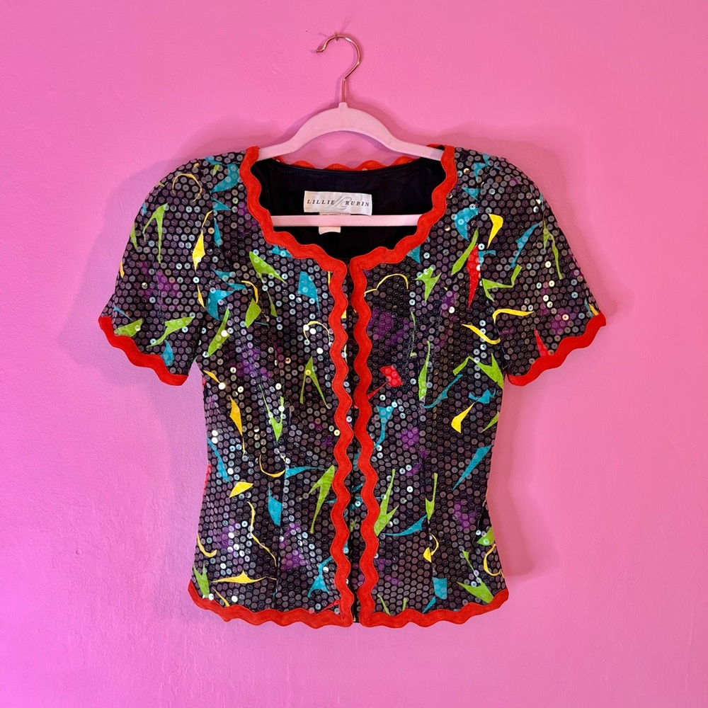 Vintage Lillie Rubin Sequin Shirt